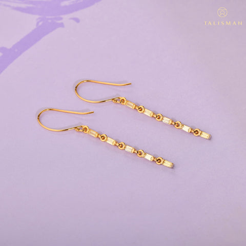 Yellow Love Link Drop Earrings | Earring For Girlfriend | Earring | TALISMAN
