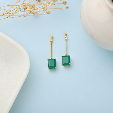 Green Star Drop Earrings | Earrings For Girlfriend | Earrings | TALISMAN