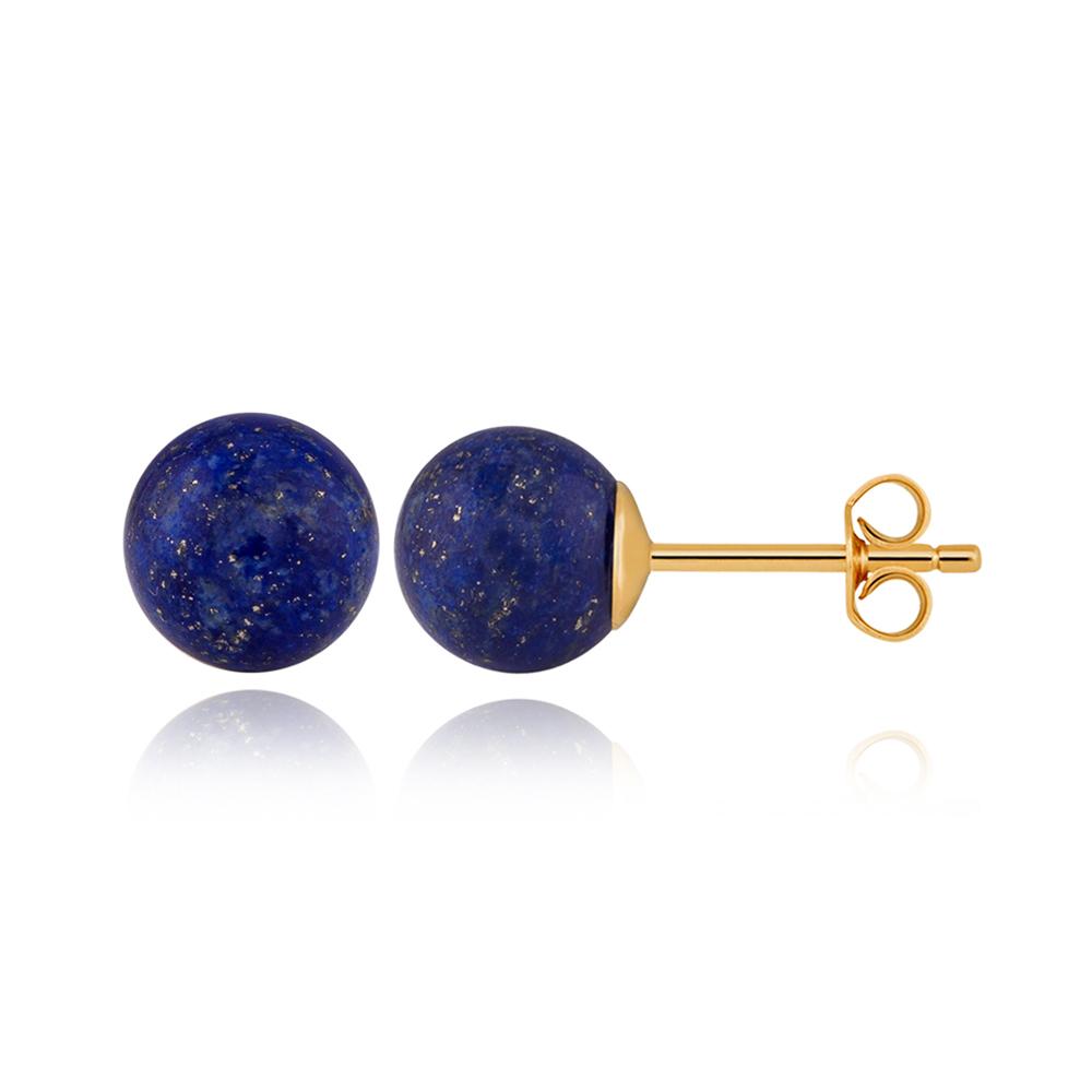 Shop Sterling Silver Earrings | Globe Lapis Lazulli Earrings | "9 to 9" Office Wear | TALISMAN
