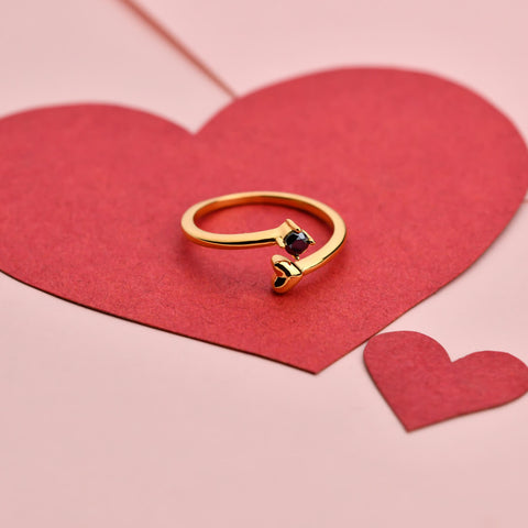 Buy Rings Online | Hearts Ring - Black | Amore' - Love | TALISMAN