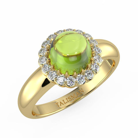 Jewelry Online | Sparkling Green Halo Ring | Rings | TALISMAN