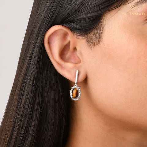 Earrings for Sister Gift | Glistening Oval Drop Earrings | Earrings | TALISMAN
