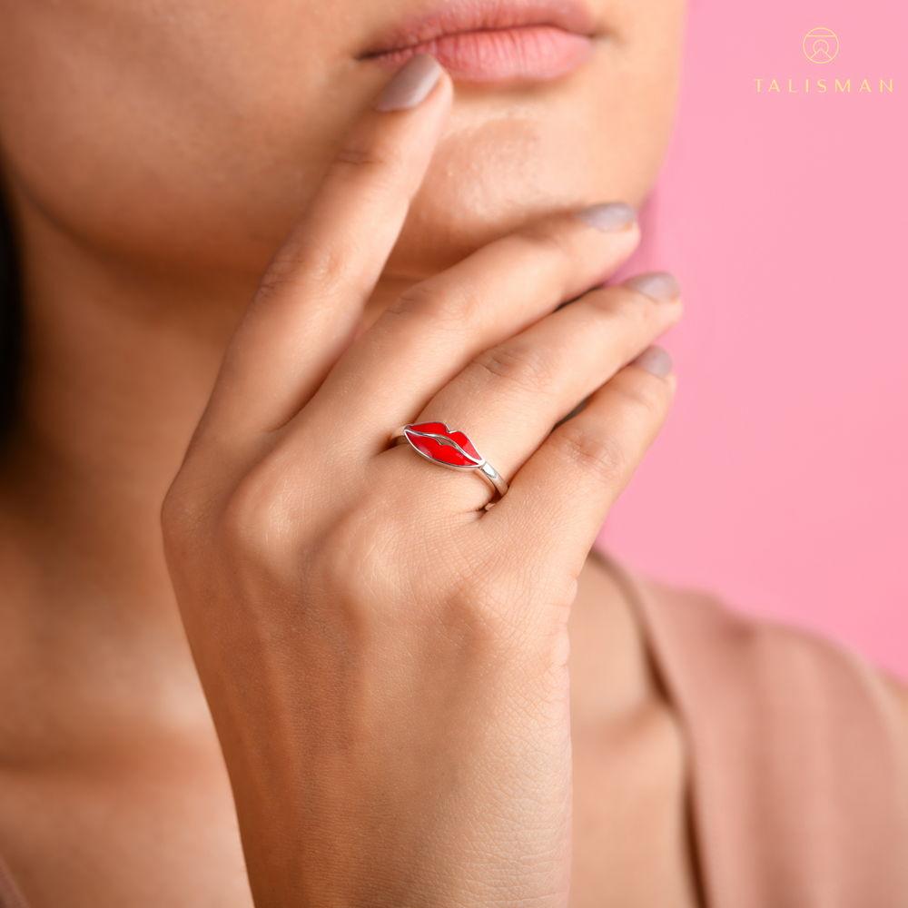 Buy Silver Rings | Kiss of Love Adjustable Ring | Amore | TALISMAN