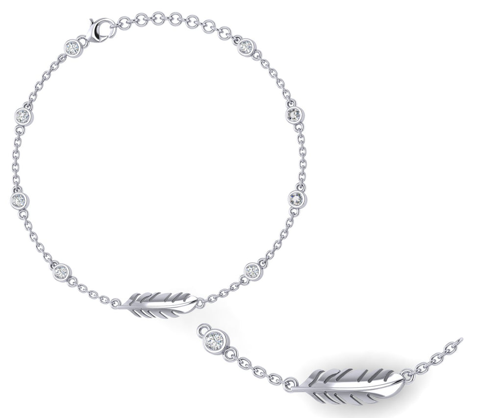 Feather Sterling Silver Anklet | Best Silver Anklet | Anklets | TALISMAN