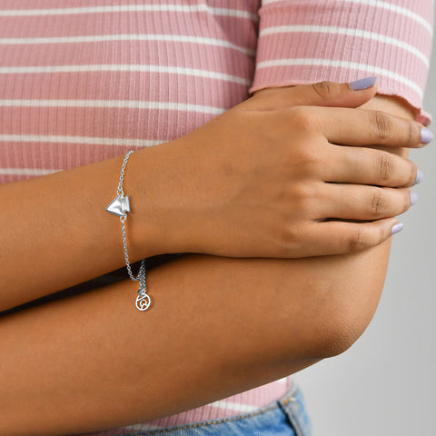 Buy Silver Bracelet Online | Arrowhead Symbol Bracelet