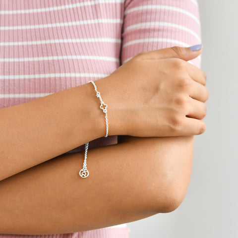 Online Silver Bracelet | Wisdom Key Symbol Bracelet | "9 to 9" Office Wear | TALISMAN