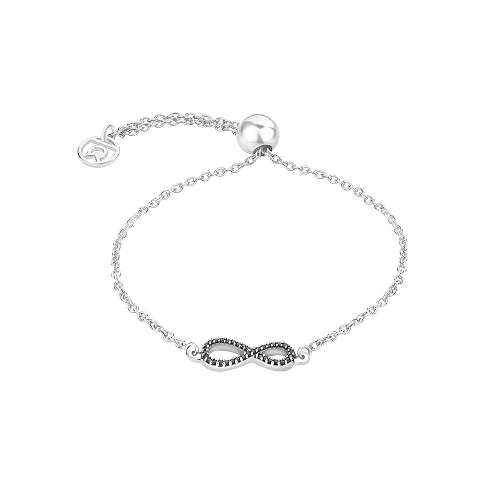 Infinity Heart Platinum Bracelet