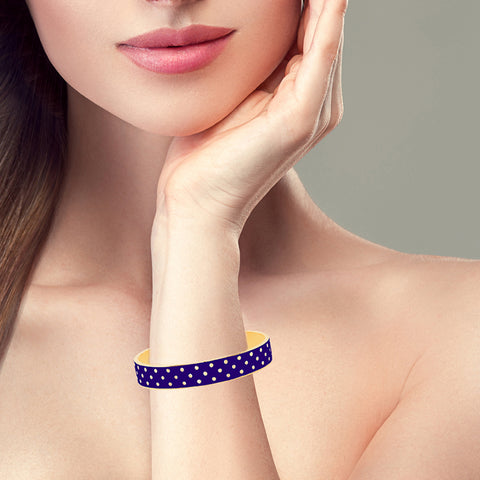 Buy Bangles Online | Lady in Blue Enamel Bangle | "9 to 9" Office Wear | TALISMAN