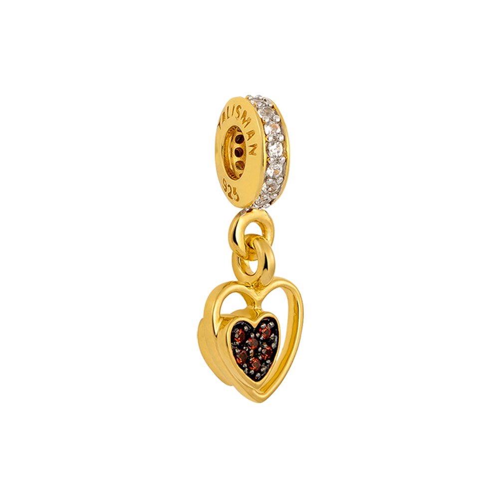 Amy Heart Charm Dangle,buy charms online in india,silver charms online,talisman world charms online