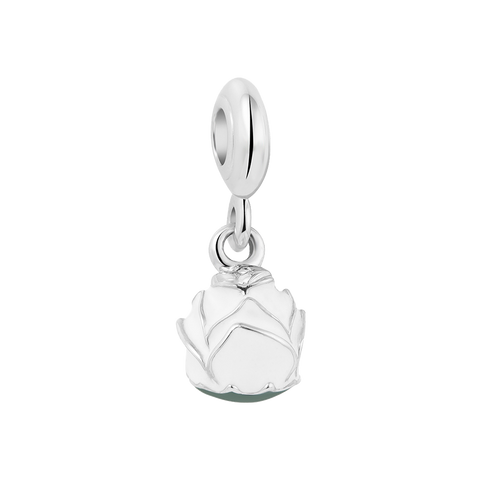 White Rose Bloom Charm - Womens Dangle Charms Online In India