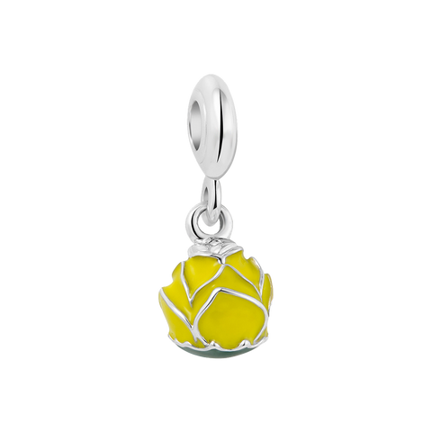 Yellow Rose Bloom Charm - Best Dangle Charms For Women Online