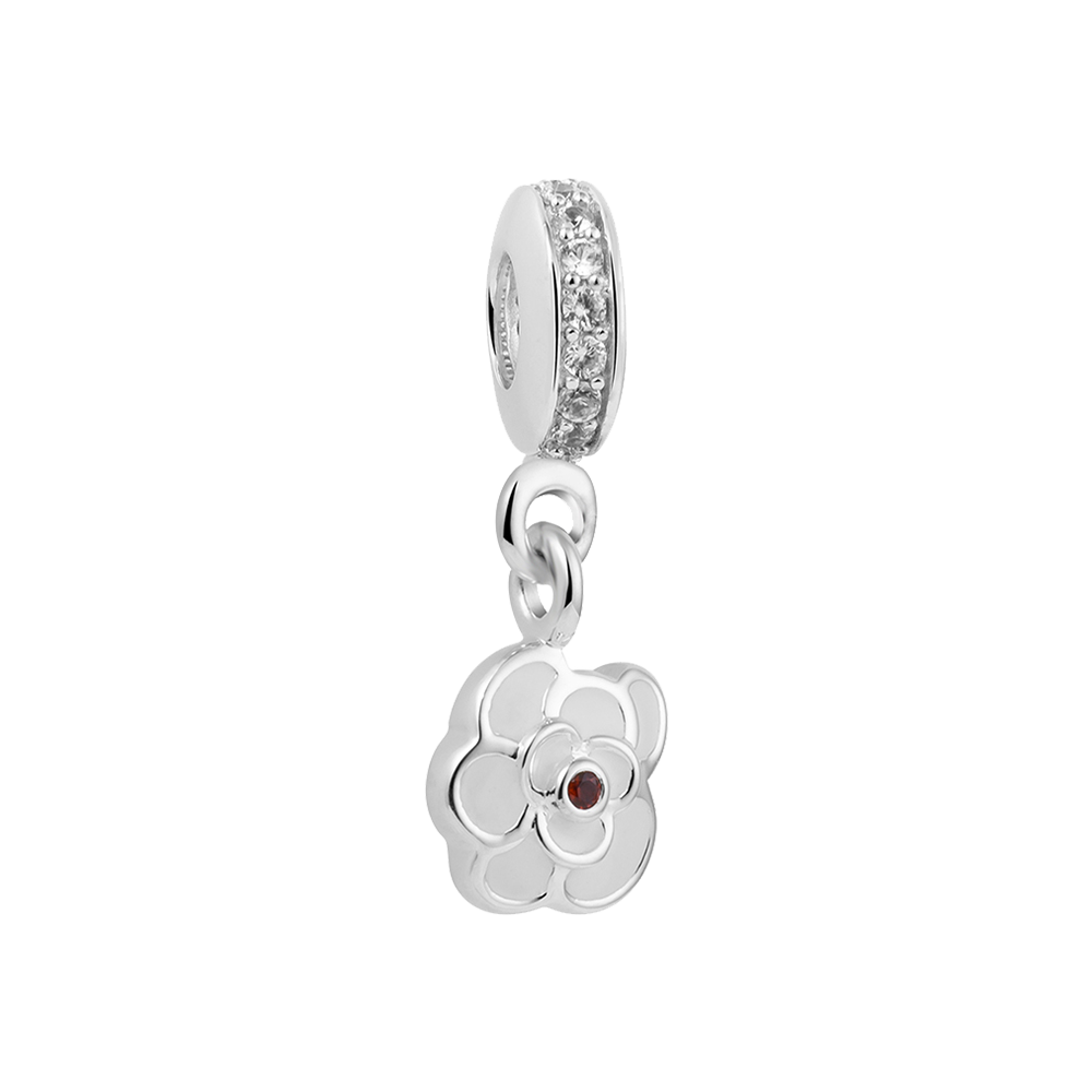 White Lily Charm - Dangle Charms Online In India