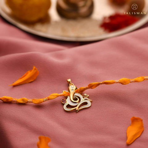 Lord Ganesha Silver Rakhi | Rakhi | Silver Rakhi Online | TALISMAN