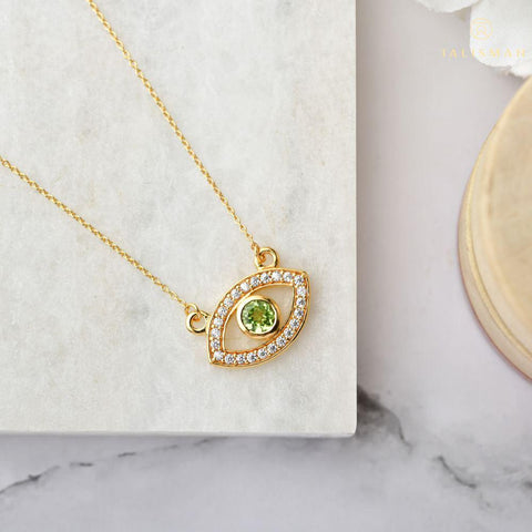 Necklace Set | Evershining Evil Eye Peridot Necklace | Evil eye | TALISMAN