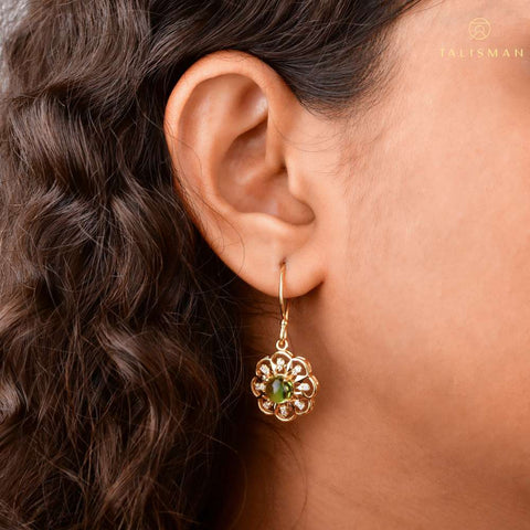 FIDA Earrings  Buy FIDA Ethnic Indian Traditional Gold Stone Round Shape Stud  Earrings Online  Nykaa Fashion