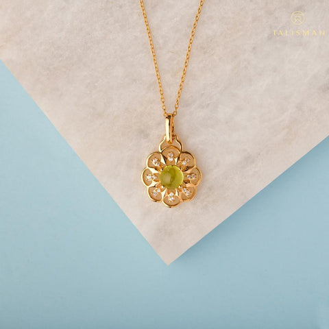 Luminous Green Floret Necklace