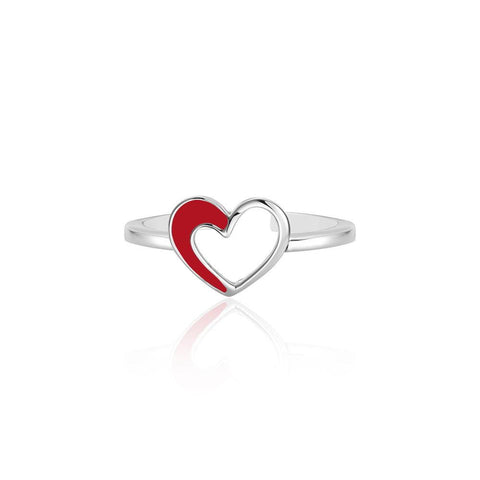 Silver Rings Online | Entwined Heart Adjustable Ring | Amore | TALISMAN