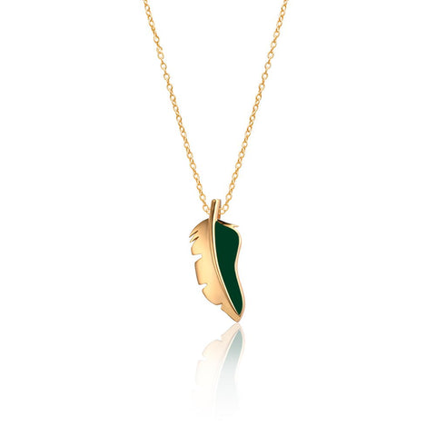 Necklace Set Online | Sparkling Green Leaf Necklace | Tropical | TALISMAN