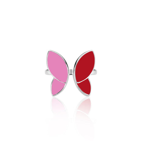 Buy Silver Rings | Twin Butterfly Wings Open Ring | Tropical | TALISMAN