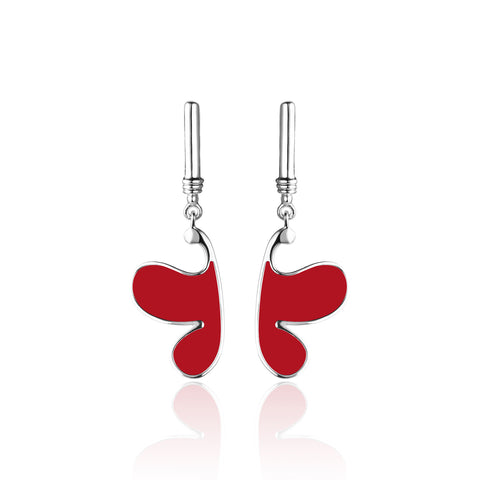 Shop Earrings Online | Fluttering Red Butterfly Drop Earrings | Tropical | TALISMAN