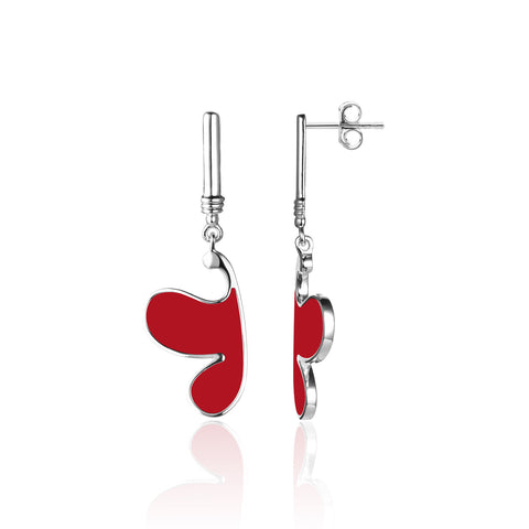 Shop Earrings Online | Fluttering Red Butterfly Drop Earrings | Tropical | TALISMAN