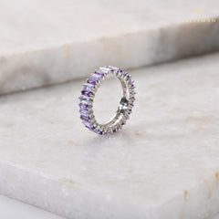 Purple Baguette Stack Ring