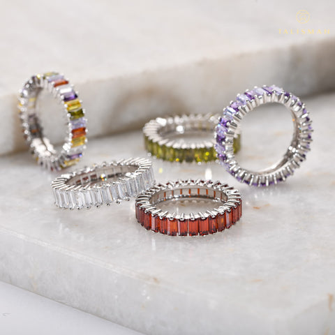 Red Baguette Stack Ring | Rings For Gf | Ring | TALISMAN