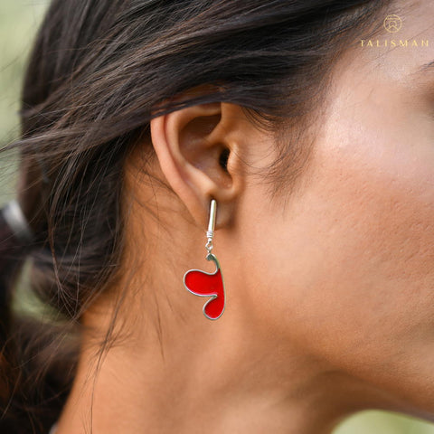 Shop Earrings Online | Fluttering Red Butterfly Drop Earrings | Tropical | TALISMAN