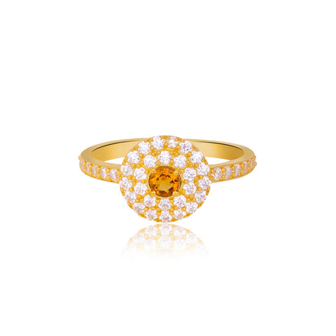 Shop Rings Online | Citrine Elegance Ring | "9 to 9" Office Wear | TALISMAN