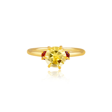 Buy Rings Online | Lemon Quartz Celebration Ring | "9 to 9" Office Wear | TALISMAN