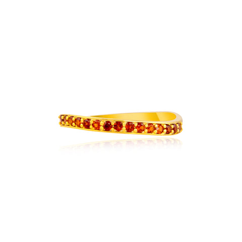 Stack Ring Online | Sparkle Red Stack Ring | "9 to 9" Office Wear | TALISMAN