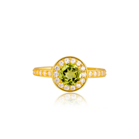 Buy Silver Rings Online | Peridot Celebration Ring | "9 to 9" Office Wear | TALISMAN