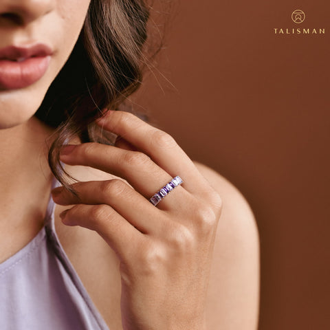 Purple Baguette Stack Ring | Buy Rings Online | Ring | TALISMAN