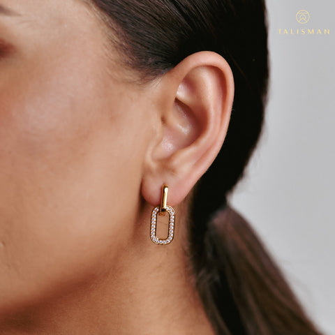 White Double Hoop Earrings | Buy Earrings Online | Earrings | TALISMAN