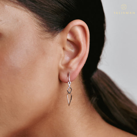 Double Triangle Hoop Earrings | Stylish Earrings Online | Earrings | TALISMAN