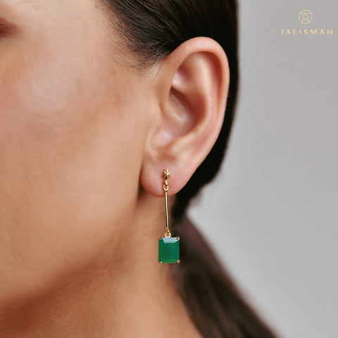 Green Star Drop Earrings | Earrings For Girlfriend | Earrings | TALISMAN