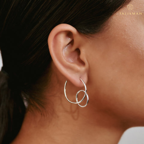 Double Link Hoop Earrings | Best Earrings For Girlfriend | Earrings | TALISMAN