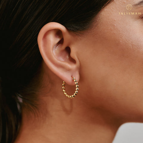 Oval Bubble Hoop Earrings | Earrings For Women Gift | Earrings | TALISMAN