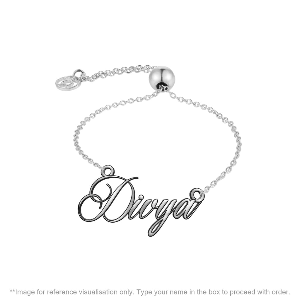 Buy NAYAB Personalised My Name Bracelet | Customized Name Engraved Chain  Bracelet | 925 Sterling Silver Band | With Certificate of Authenticity and  Hallmark (Polish - Gold, Size - 16 cm) at Amazon.in