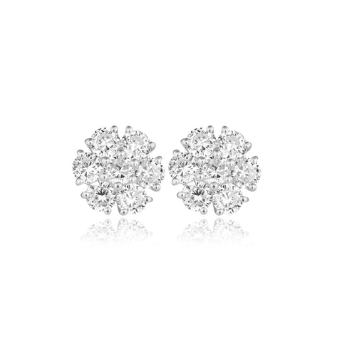 Buy White Silver Earrings Online In India