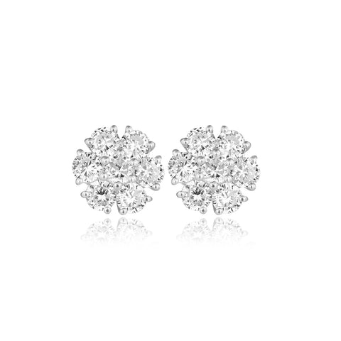 Buy White Silver Earrings Online In India