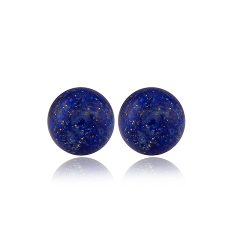 Shop Sterling Silver Earrings | Globe Lapis Lazulli Earrings | "9 to 9" Office Wear | TALISMAN