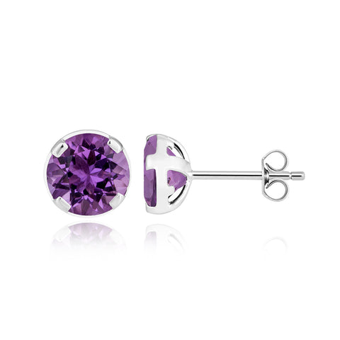 Purple Moon Earrings