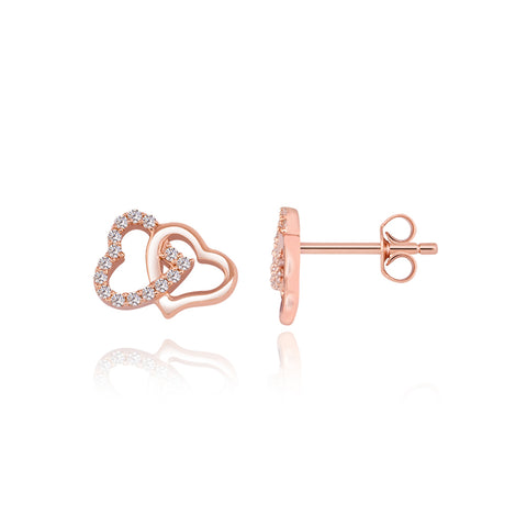 Intertwined Heart Earrings