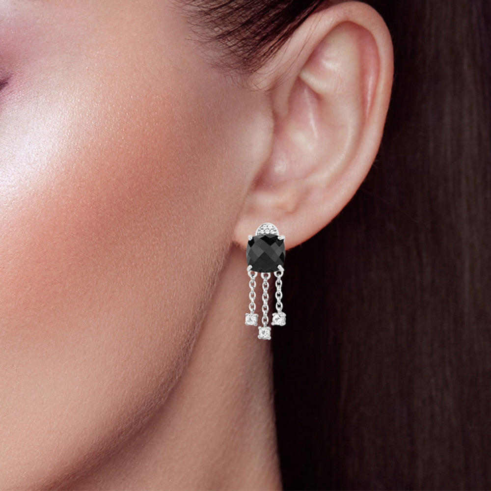Buy Long Silver Earrings For Women Online – Gehna Shop