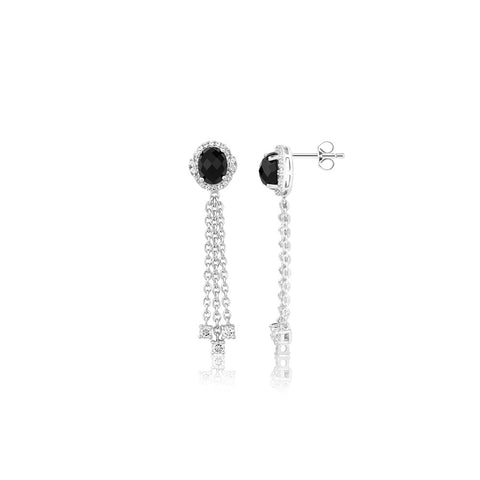 Silver Earrings Online | Feast your eyes Drop Earrings | "9 to 9" Office Wear | TALISMAN