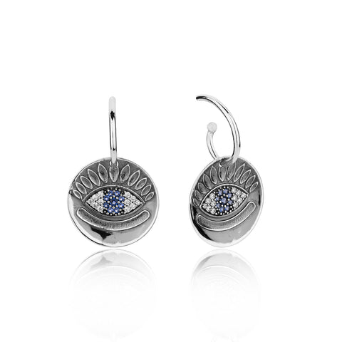 Buy Earrings Online | Protect me Evil Eye Hook Earrings | Evil Eye | TALISMAN