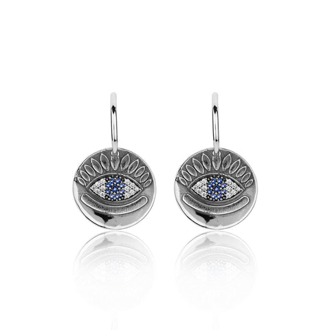 Buy Earrings Online | Protect me Evil Eye Hook Earrings | Evil Eye | TALISMAN