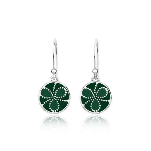 Buy Sterling Silver Earrings | Shades of green Sterling Silver Earrings | Ombre' | TALISMAN