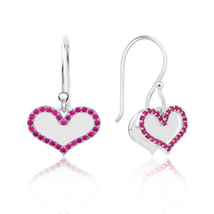 Red Pave' Sparkle Heart Drops